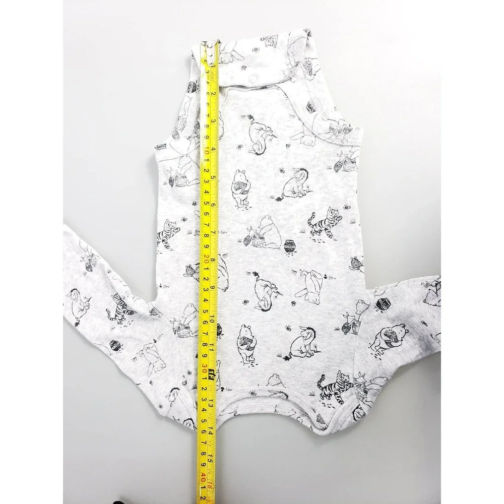 Disney Jumping Beans Winnie the‎ Pooh Gray Long Sleeve Bodysuit 3 Months